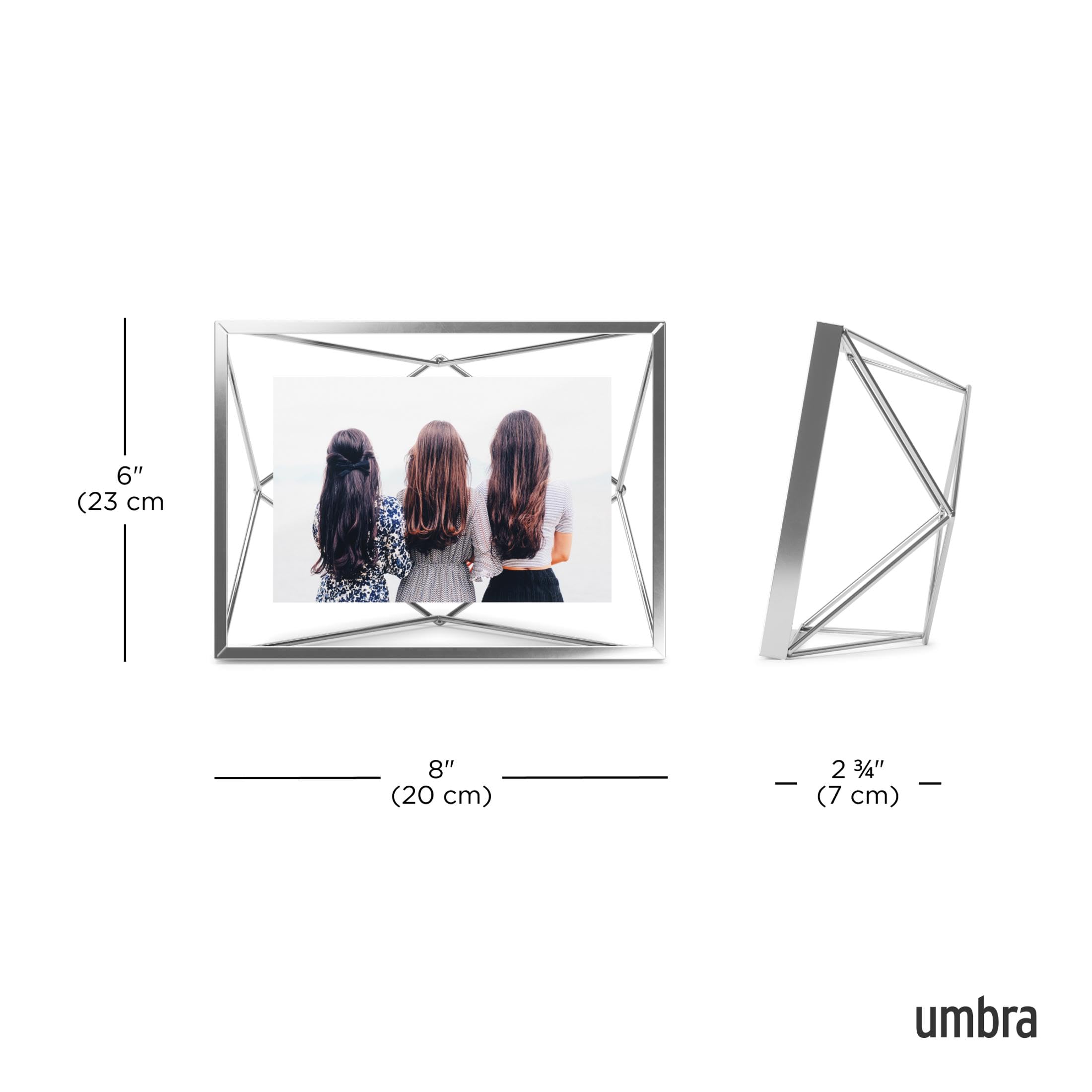 Umbra Prisma Cornice portafoto, 10x15cm, Acciaio, Cromo