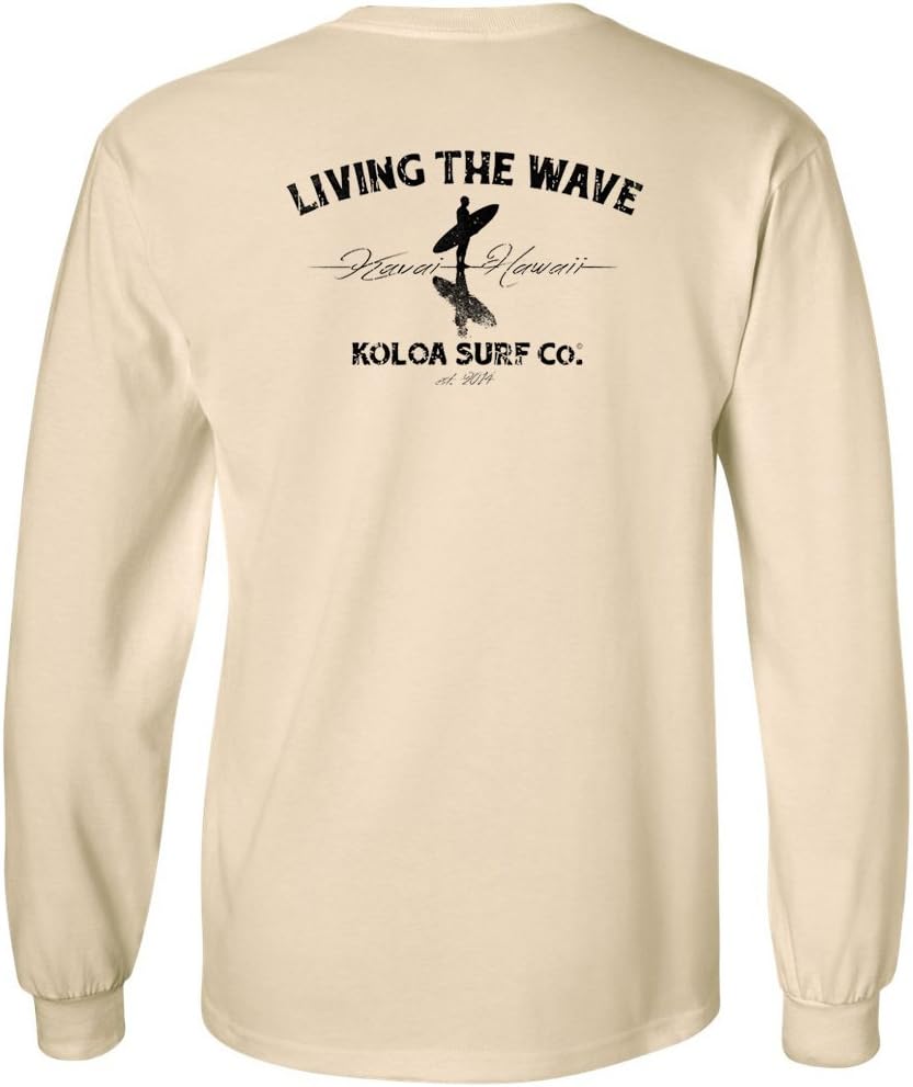 Koloa Surf - Surfer on Beach Heavyweight Cotton Long Sleeve Tee Sizes XS - 4XL