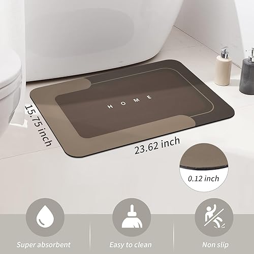 Miniatura 2 de Housego Tapete mágico absorbente de secado rápido, antideslizante, con parte trasera de goma para baño, cocina, ducha, fregadero y agua (1 unidad,