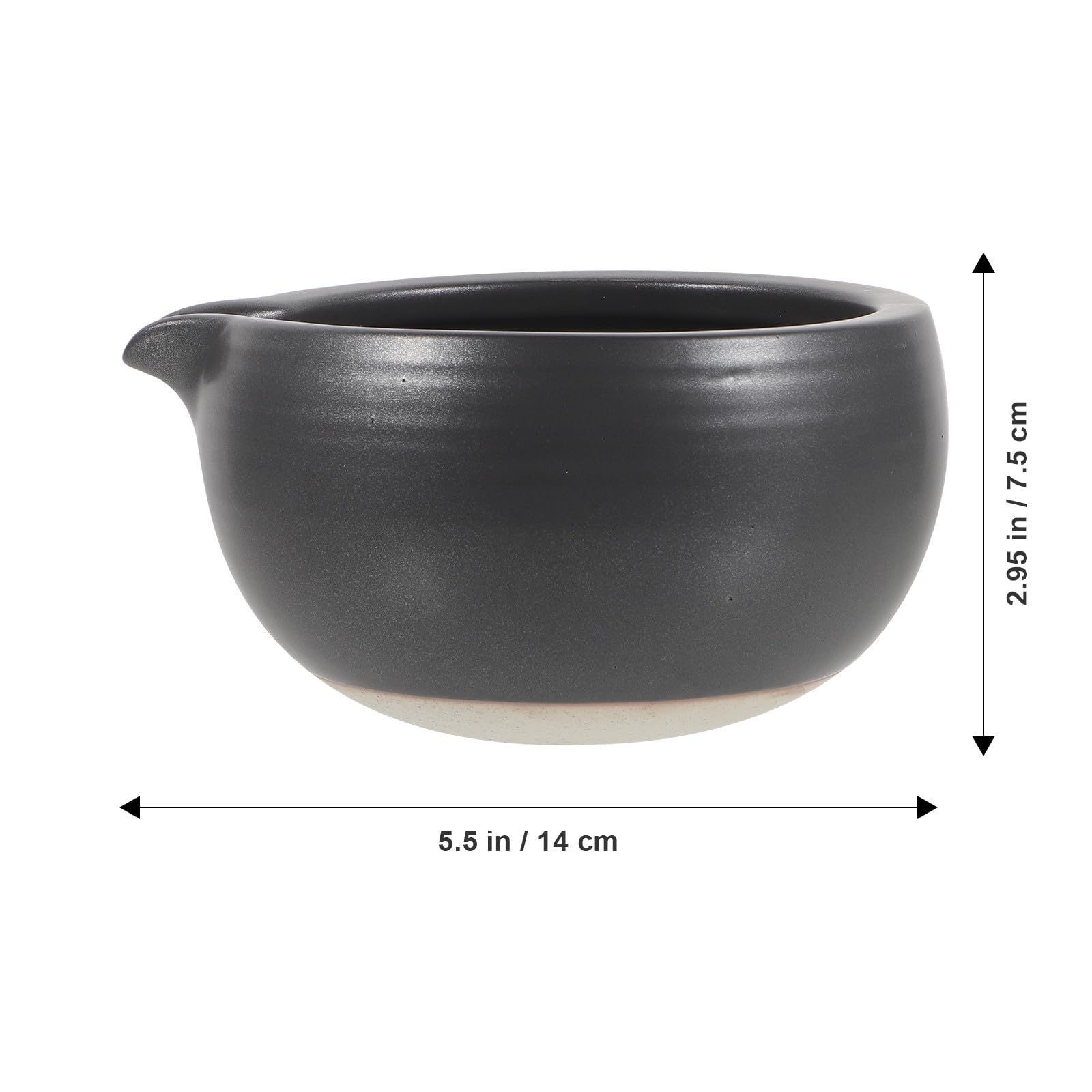 Didiseaon Traditionelle Japanische Matcha Schale aus Keramik mit Ausguss 525ml Fassungsvermögen Glatte Oberfläche und Filigranes Design für Teezeremonie und Teehaus