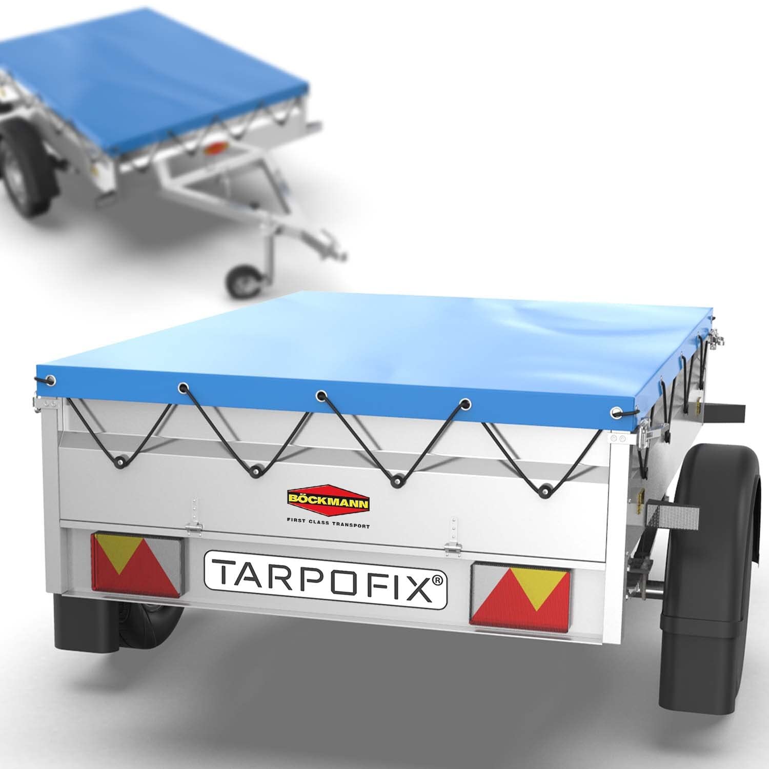 Tarpofix® Anhänger Plane 160 x 110 cm inkl. Planenseil - Anhängerplane Flachplane aus PVC PLANENMATERIAL - Verstärkte HP DDR Anhänger Plane für diverse PKW Hänger - Abdeckplane Anhänger Abdeckung Blau Tarpofix® Anhänger Plane 160 x 110 cm inkl. Planenseil - Anhängerplane Flachplane aus PVC PLANENMATERIAL - Verstärkte HP DDR Anhänger Plane für diverse PKW Hänger - Abdeckplane Anhänger Abdeckung Blau