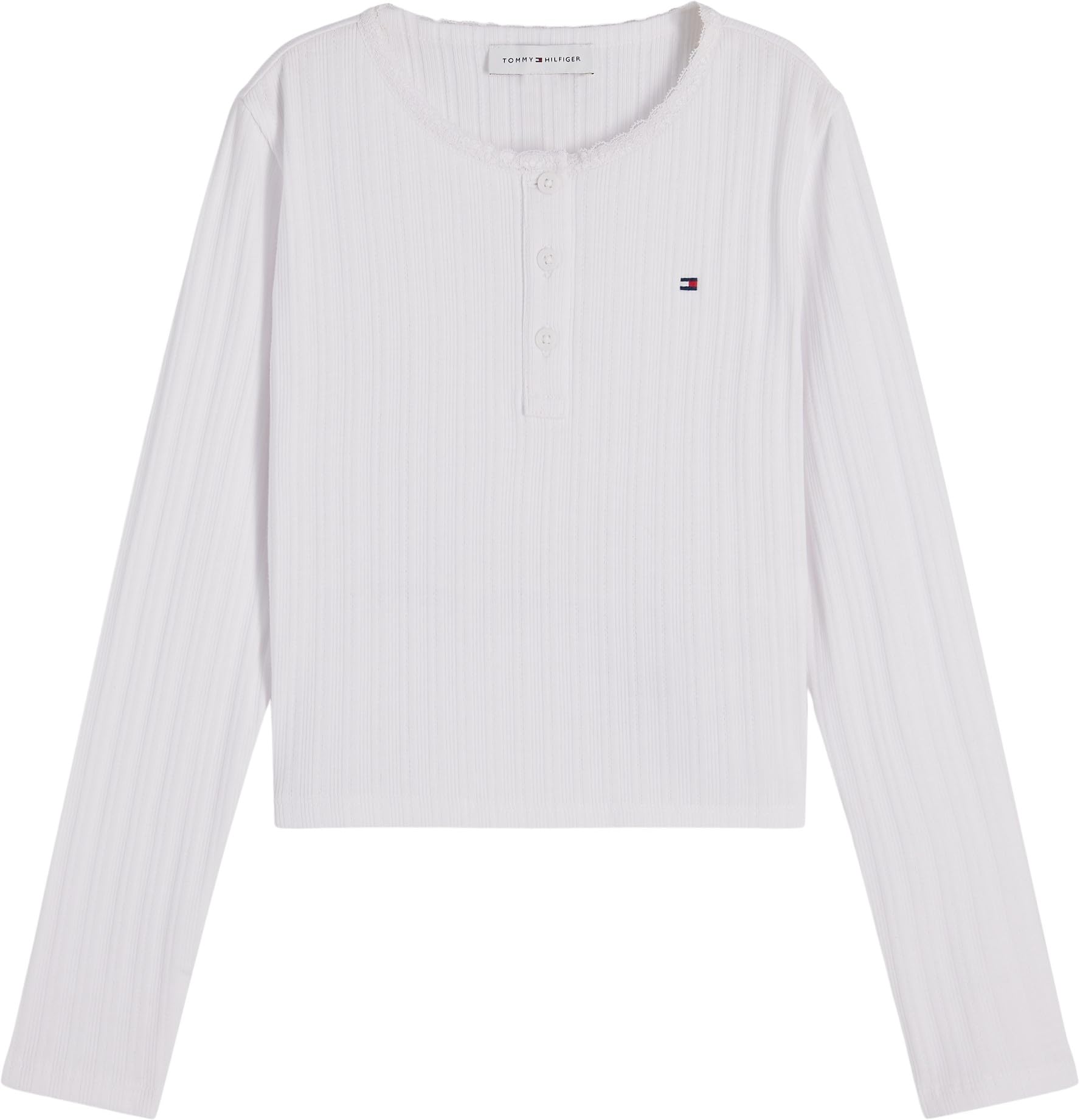 Tommy Hilfiger Mädchen Pointelle Top Ls Kg0kg09463 Andere Oberteile