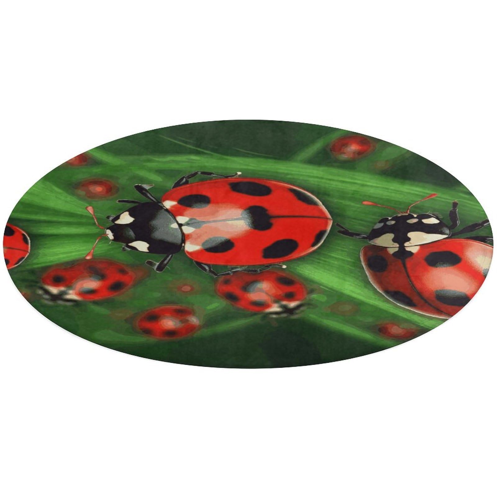 Tapis rond en velours corail rouge lavable en machine pour éliminer les taches