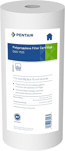 Miniatura 19 de Pentair Pentek DGD-7525 - Filtro de agua azul grande, repuesto de cartucho de filtro de sedimentos de 10 pulgadas para toda la casa, polipropileno