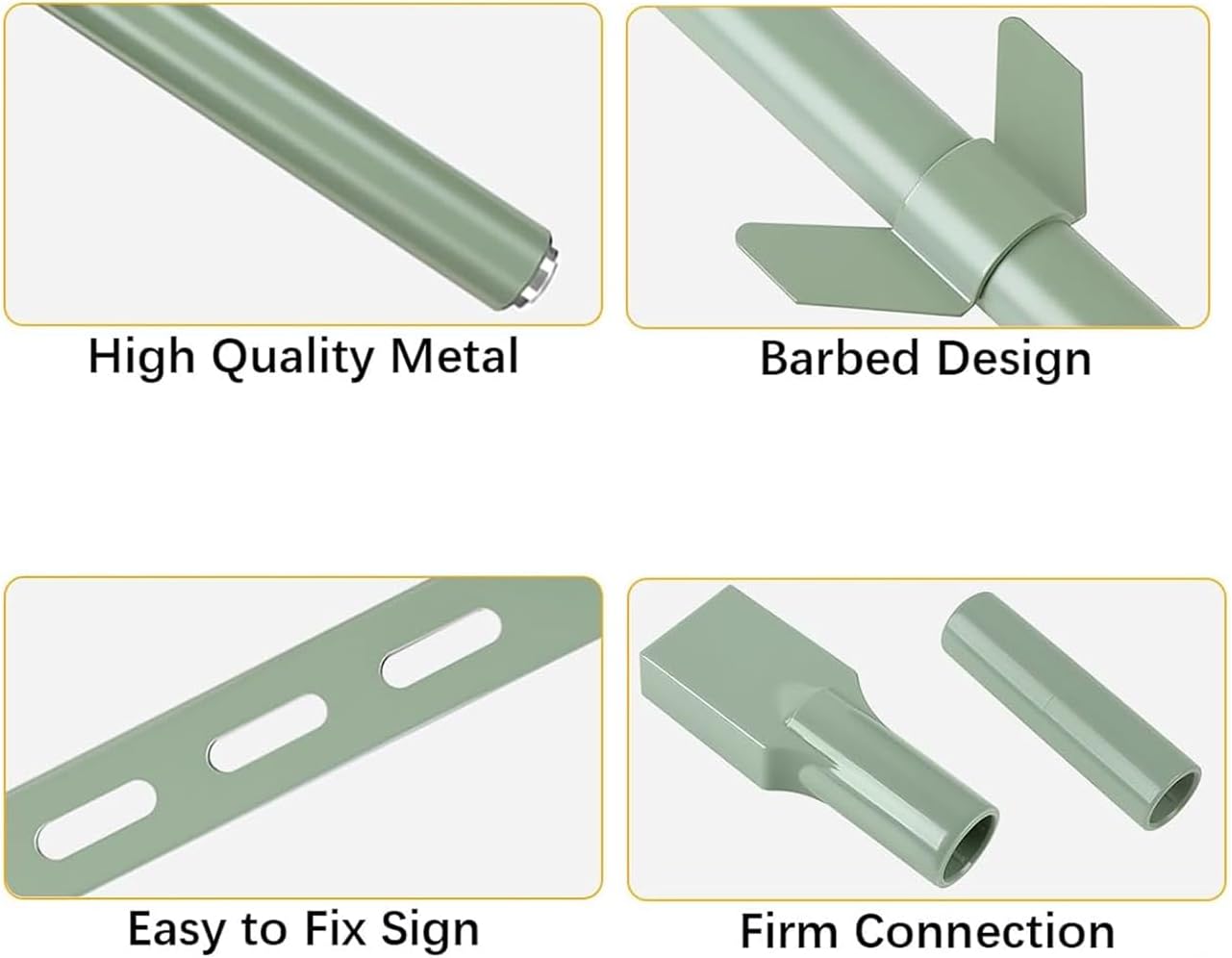 48-Inch Yard Sign Stakes (4-Pack) – Aluminum, Rust-Proof & Durable – Fits Signs Under 15 Inches Tall – Ideal for Real Estate, Parking & Yard Signs