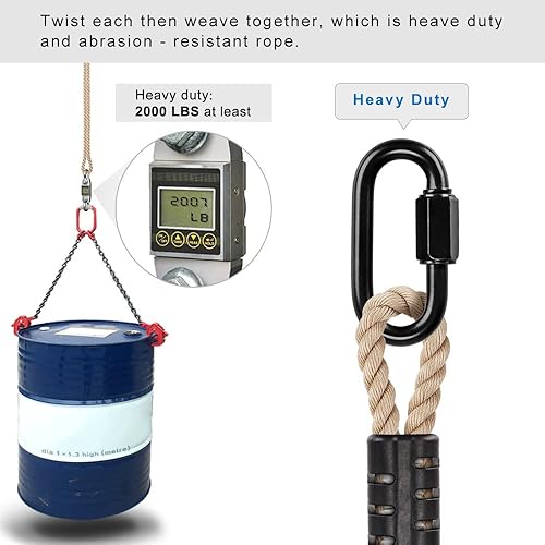 Miniatura 11 de BeneLabel Poseidon Series Prusik - Cuerdas cosidas, seguridad, 19 pulgadas, diámetro 2/5 pulgadas, paquete de 2, color negro Negro -,Azul,Blanco