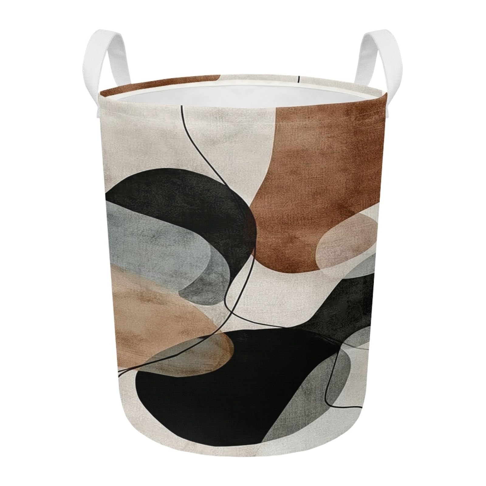 Panier à linge pliable en tissu Oxford marron gris pour ranger les vêtements