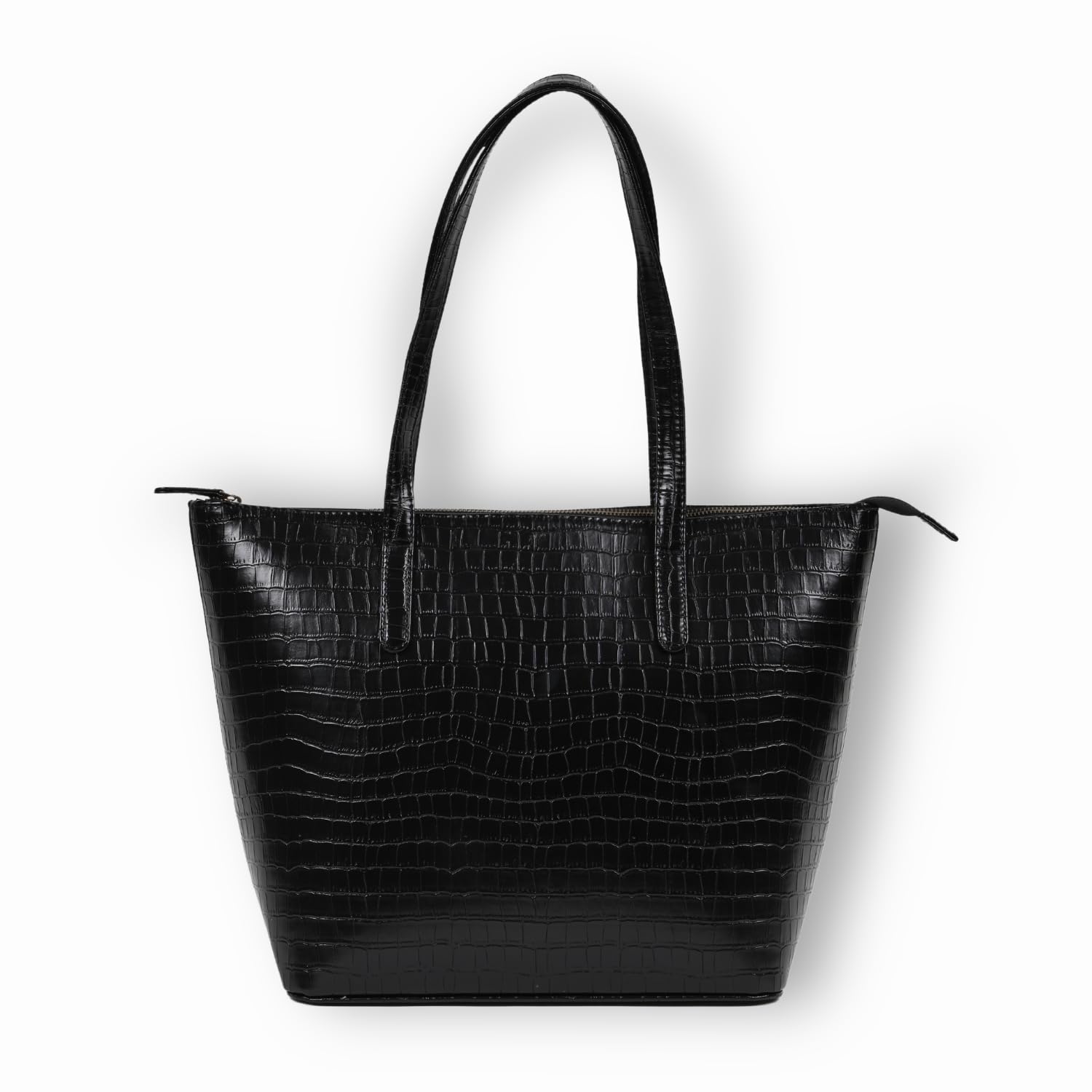The Gusto Colossal - Premium Vegan Leather Tote Bag for Women, Big Size, Black | Stylish Handbag for women with Zip Closure | Fit for Office Bag, College, Travel Use | Handcrafted in India (B09SXPJ64W) Amazon Price History, Amazon Price Tracker