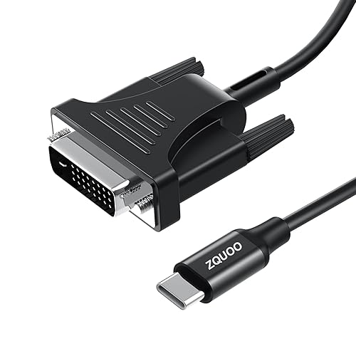 Adaptador de cable USB C a DVI 4K a 30Hz Thunderbolt 3 a DVI 65 pies USB 31 tipo C a DVI 241 macho 4K a 30Hz cable compatible con MacBook Pro 2020