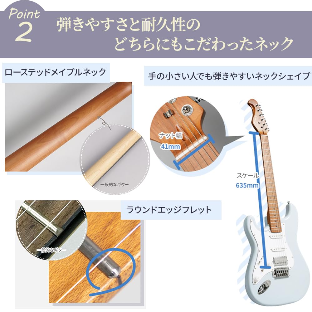 Amazon | Eris. Nestia/LH airy blue エレキギター ストラトキャスター