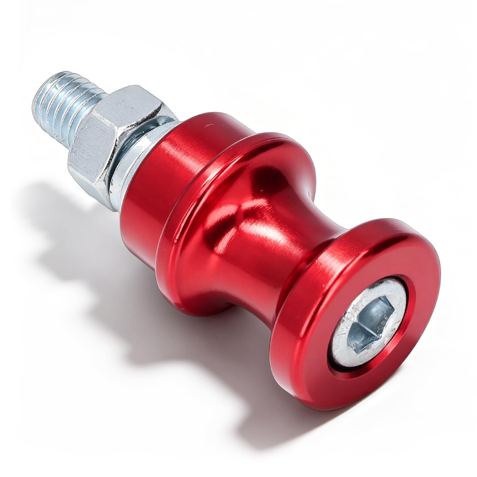 Supporto robusto in alluminio per verricello con gancio e bullone in acciaio, 10 mm, 3/8" 1/2", a forma di U, verricelli semi di collegamento (rosso)