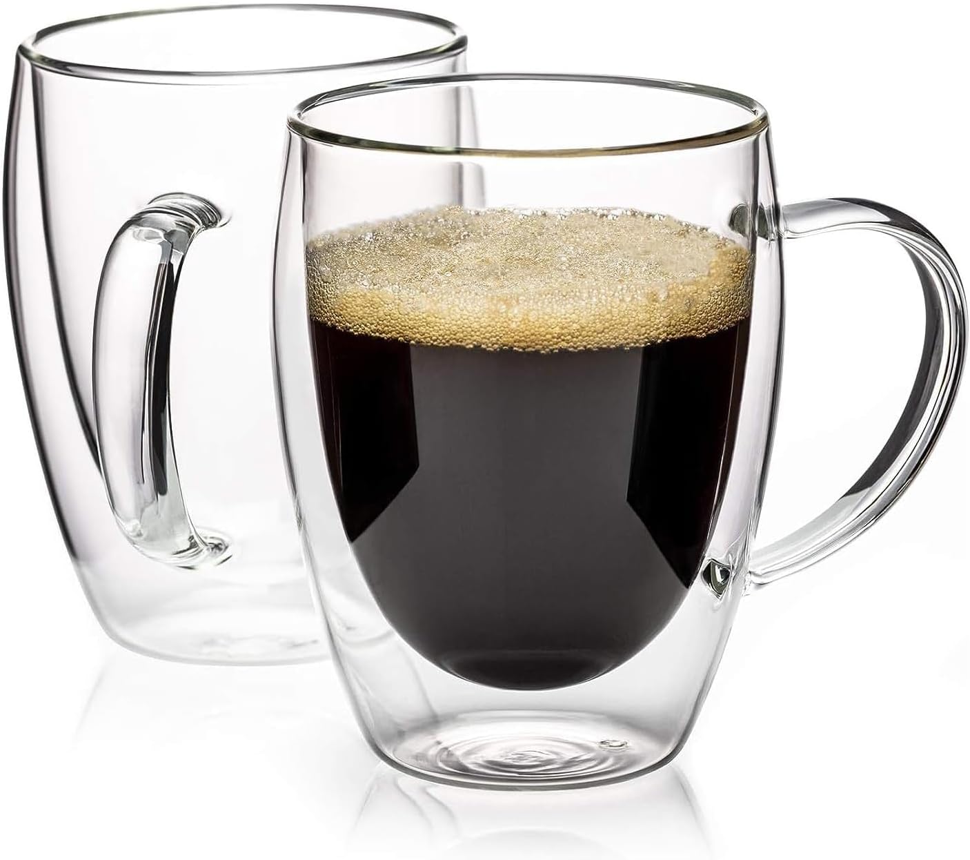 DLBMVCDE 6oz Espresso Glass Mugs Set Of 2 — Triple Spout, Borosilicate, Stackable & Great For Latte Art At Home - View #8