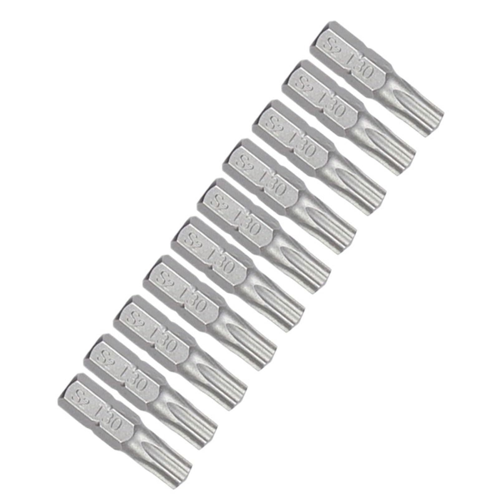 Zestaw bitów Torx 1 cal T6 T7 T8 T9 T10 T15 S2 Stal 1/4 cala 6,35 mm chwyt sześciokątny Zestaw przedłużek(10PCS T30 SET)