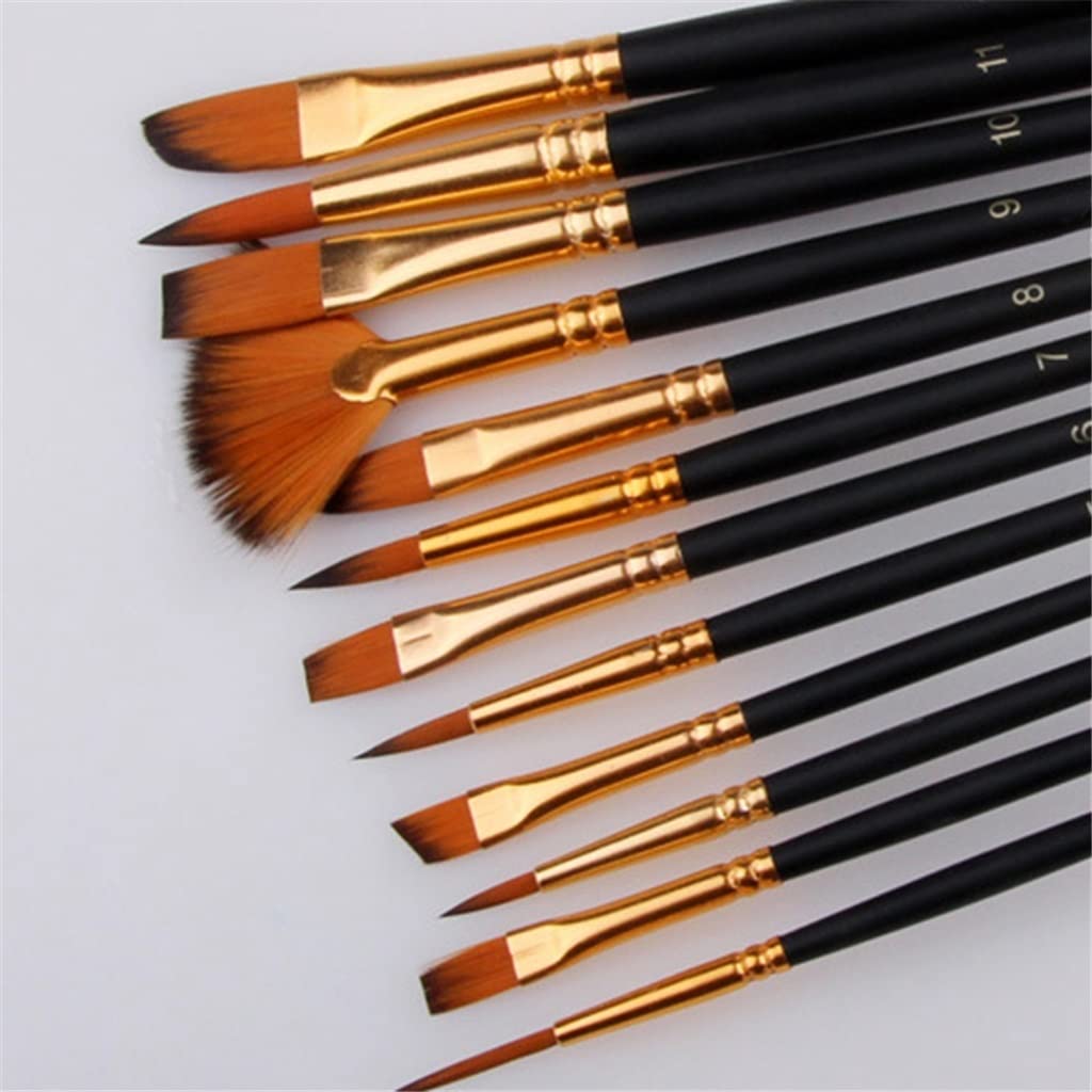 Set di pennelli for pittura in nylon for pittura a olio for artisti, disegno, pennello for pittura ad acqua, forniture artistiche