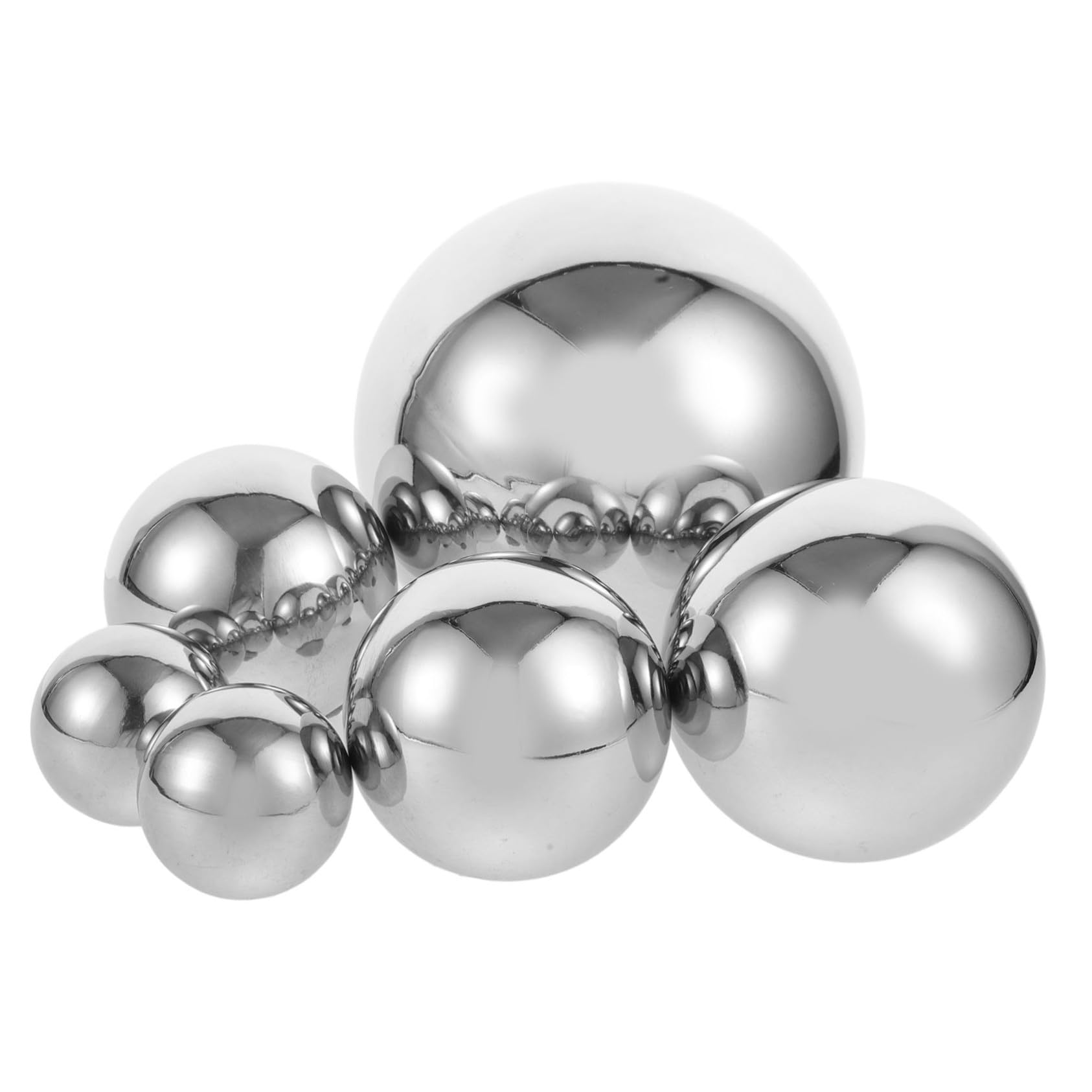 6 pezzi Sfere da Giardino in Acciaio Specchio Palline Decorative Cave Riflettenti per Esterni Patio e Decorazioni Esterne Misure Varie