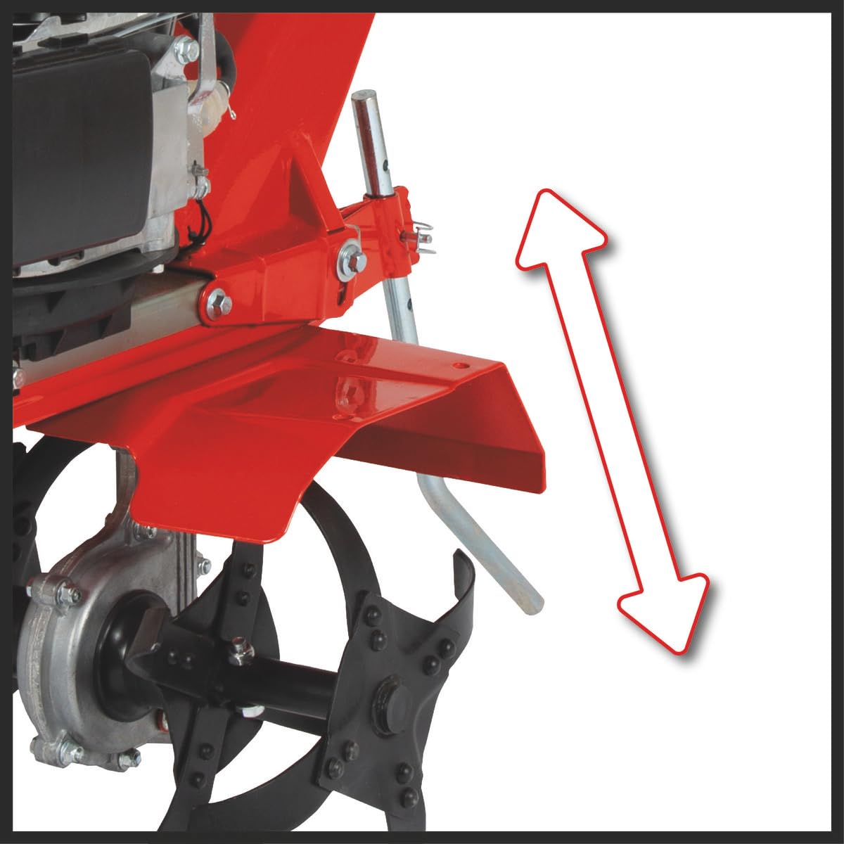 Einhell GC-MT 2236 Zappatrice a benzina (benzina, motore 4 tempi, raffreddamento ad aria, 2,2 kW, largh. 36 cm, profondità 22 cm, impugnature di guida e sperone del freno regolabili in altezza)