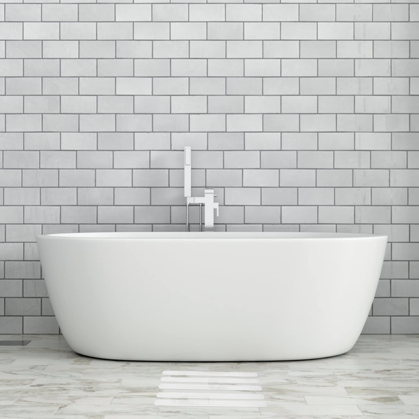 SOLUSTRE 12 pièces Bandes Antidérapantes Peva pour Salle de Bain et Escaliers Autocollants Dérapants Imperméables pour Sécuriser Surfaces Glissantes