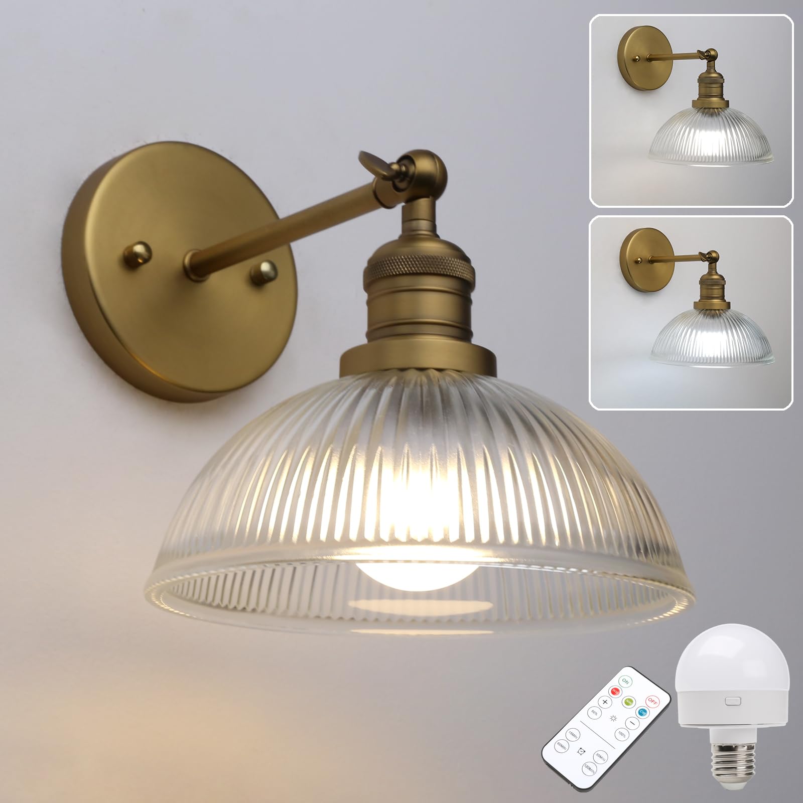 Pathson Milk White Glass Wall Sconce - Vintage Vanity Light For Bathroom & Living Room