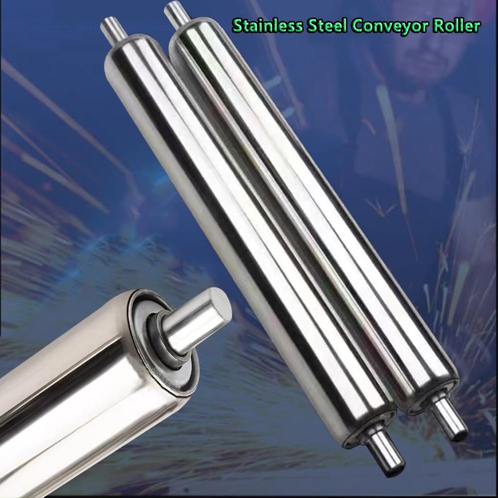 Rouleaux de convoyage, Lot de 5 rouleaux convoyeur, diamètre 1", 1, 5", 2", 2, 4"(Dia 50mm(2"),L 600 mm(23.6"))