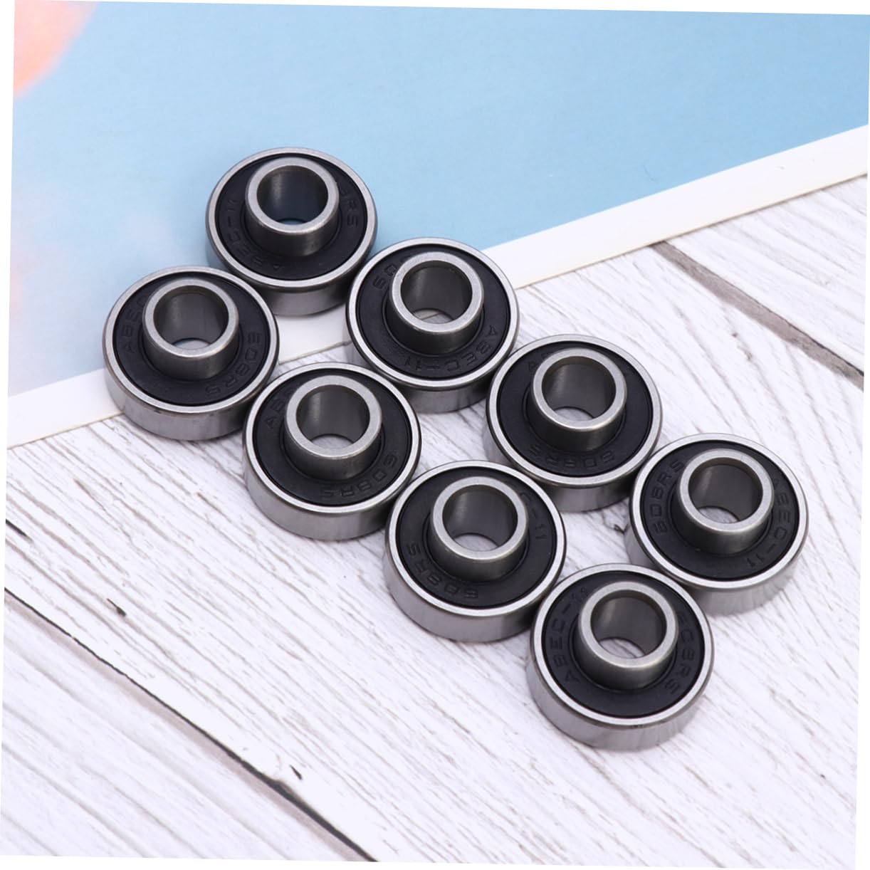 Toyvian 3 Set Cuscinetti A Piastre Lunghe Ruota Skateboard Cuscinetti A Sfera Del Pattino Alto Cuscinetto Da Skate Delle Ruote Nero 8 Pezzi*3