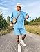 Babioboa Mens Co ords set Short Sets 2 Piece Outfits Fashion Summer Tracksuits Casual T Shirt and Short(Light Blue,L)