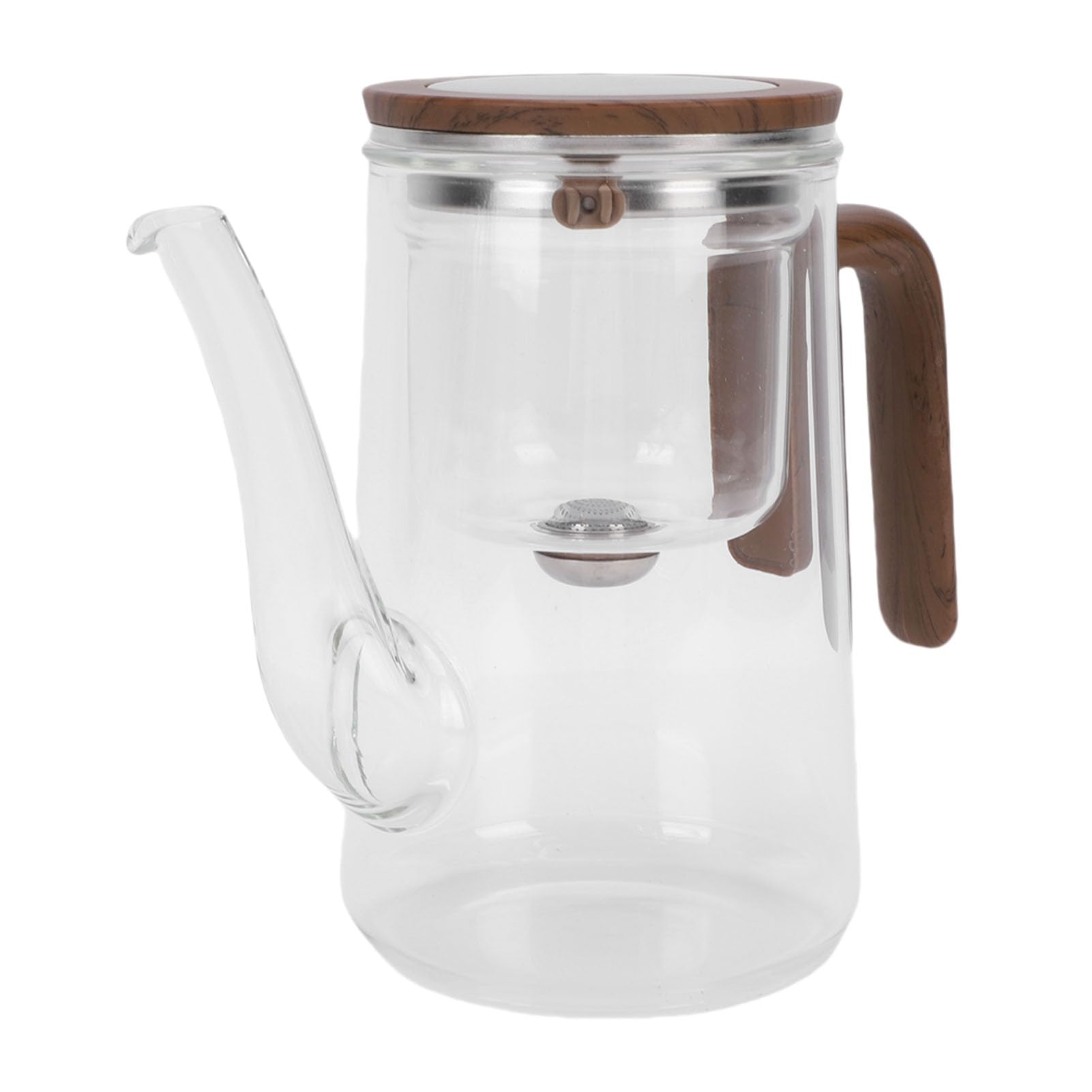 Fabater Teekanne, 800 Ml, Klare Glas-Teekanne mit Magnetischer Wassertrennung und Ein-Ei-Sieb, Glas-Teebereiter für Losen Tee Im Heimbüro