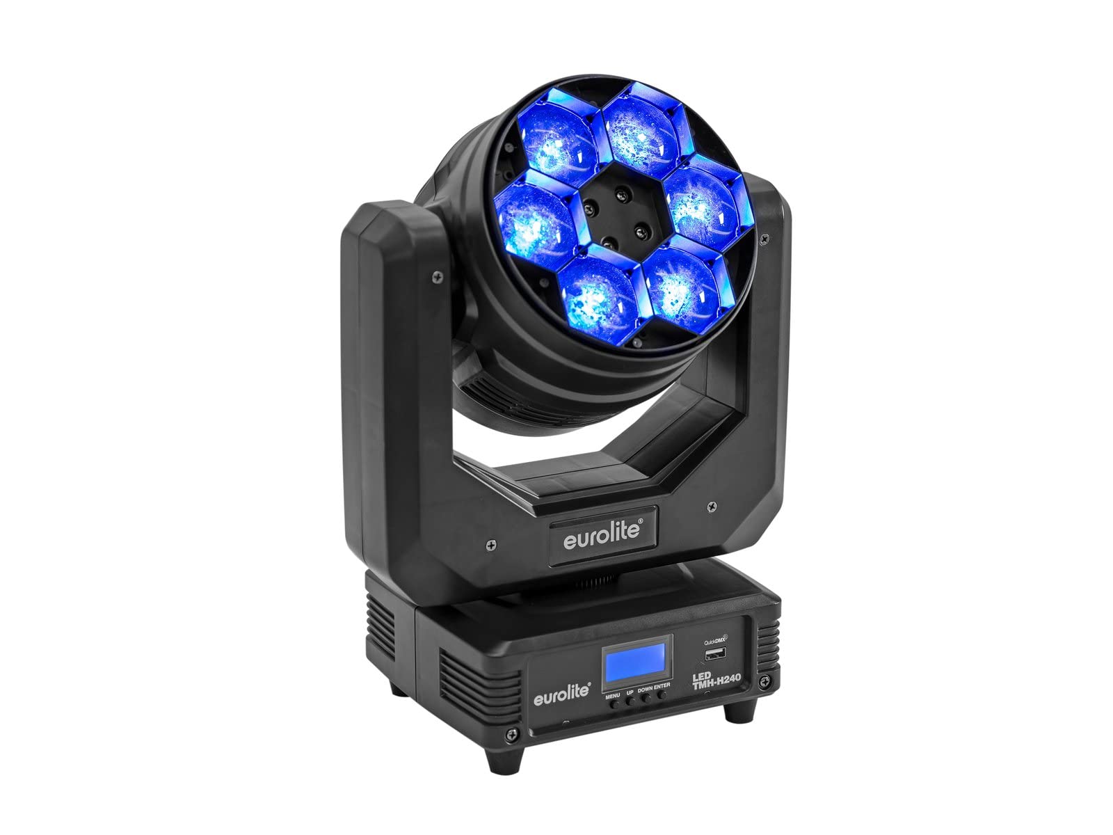 EUROLITE LED TMH-H240 Beam/Wash/Flowereffekt | Hybrid-Moving-Head mit RGBW-LEDs, Zoom, Makros, Mustern und Farbtemperaturvoreinstellungen