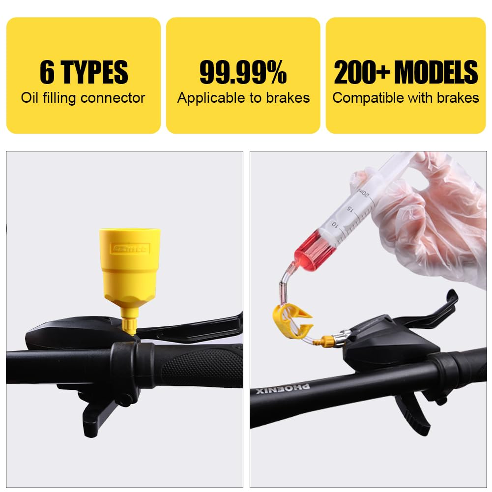 flintronic Kit Purgado Frenos, Kit de Purga de Freno para Bicicleta, para Shimano, MAGURA, TEKTRO, Gama de Frenos de Disco Hidráulicos, Herramientas de reparación de Frenos hidráulico