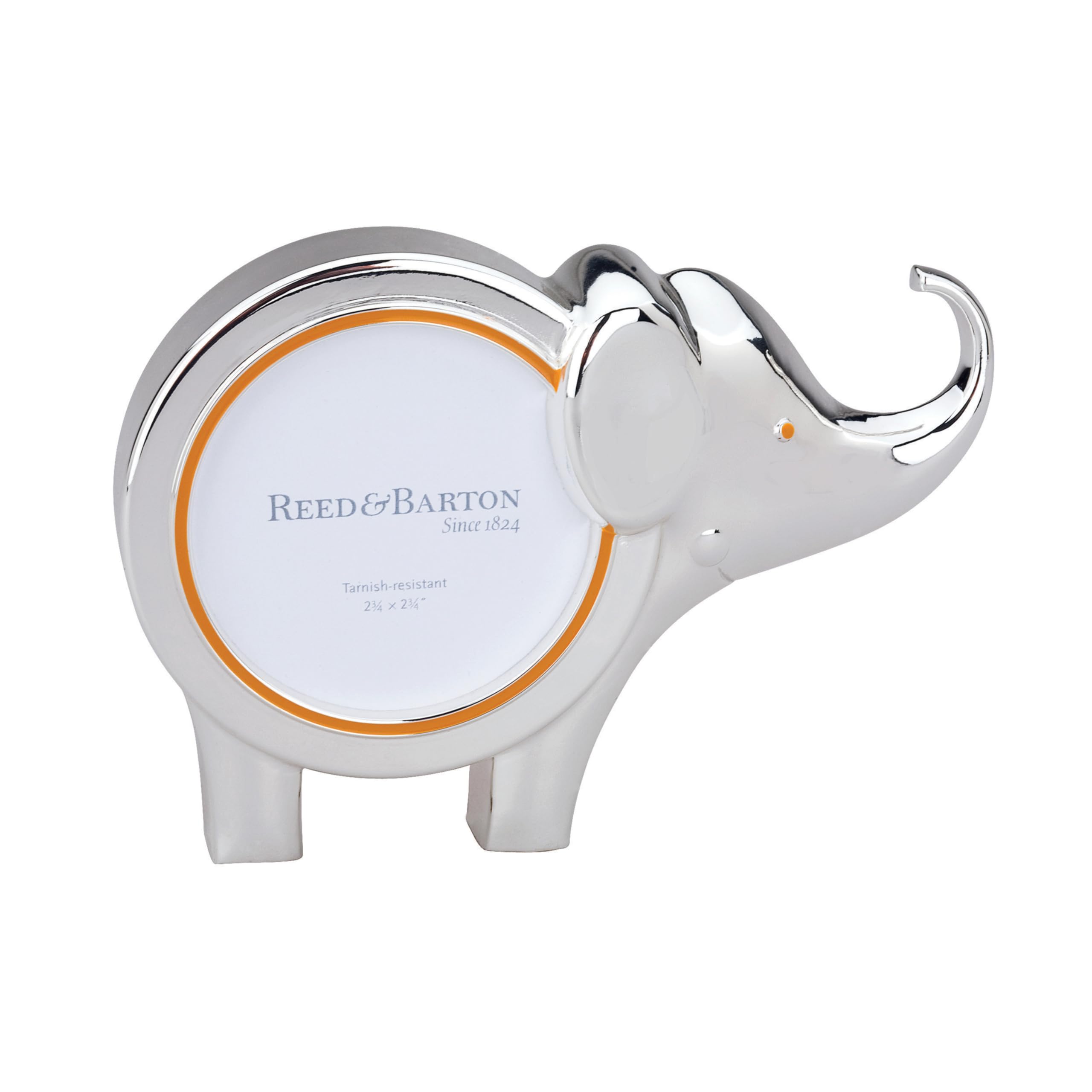 Reed & Barton Metallic Jungle Parade Silverplate Elephant Frame, Silver-Plated, 1.05 Lb