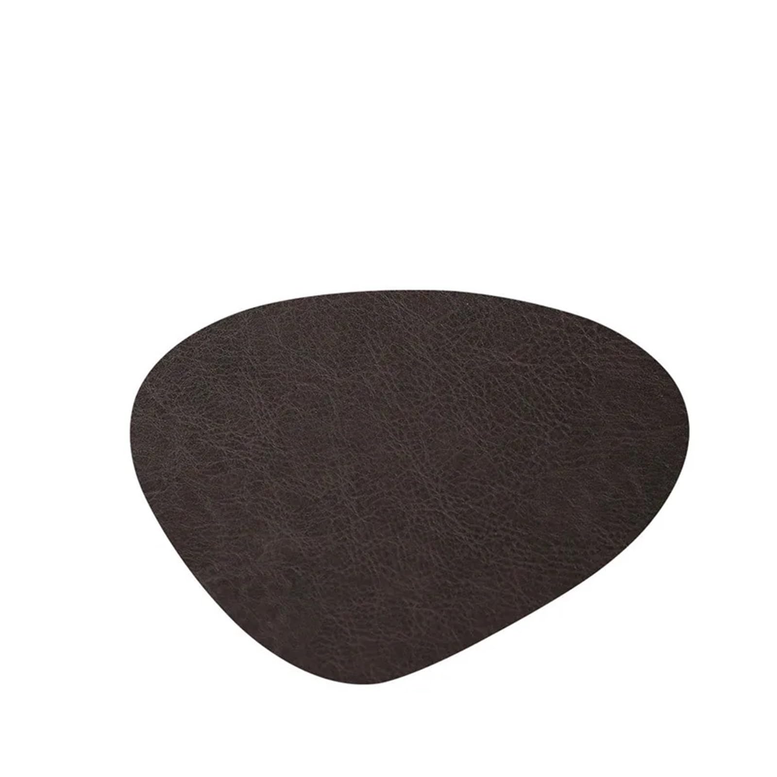 Classic Leather Coaster Nordic Style INS Leather Tea Coaster Hotel Furniture Irregular Waterproof Insulation Pad (Color : A Black, Size : 1 x Coaster)