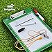 Soccer Clipboard for Coaches, Dry Erase Clipboard, Double Sided Lineup Coach Whiteboard with Whistle and Markers – Soccer Coaching Equipment Playbook Board Gear, Coaching Tactics Board
