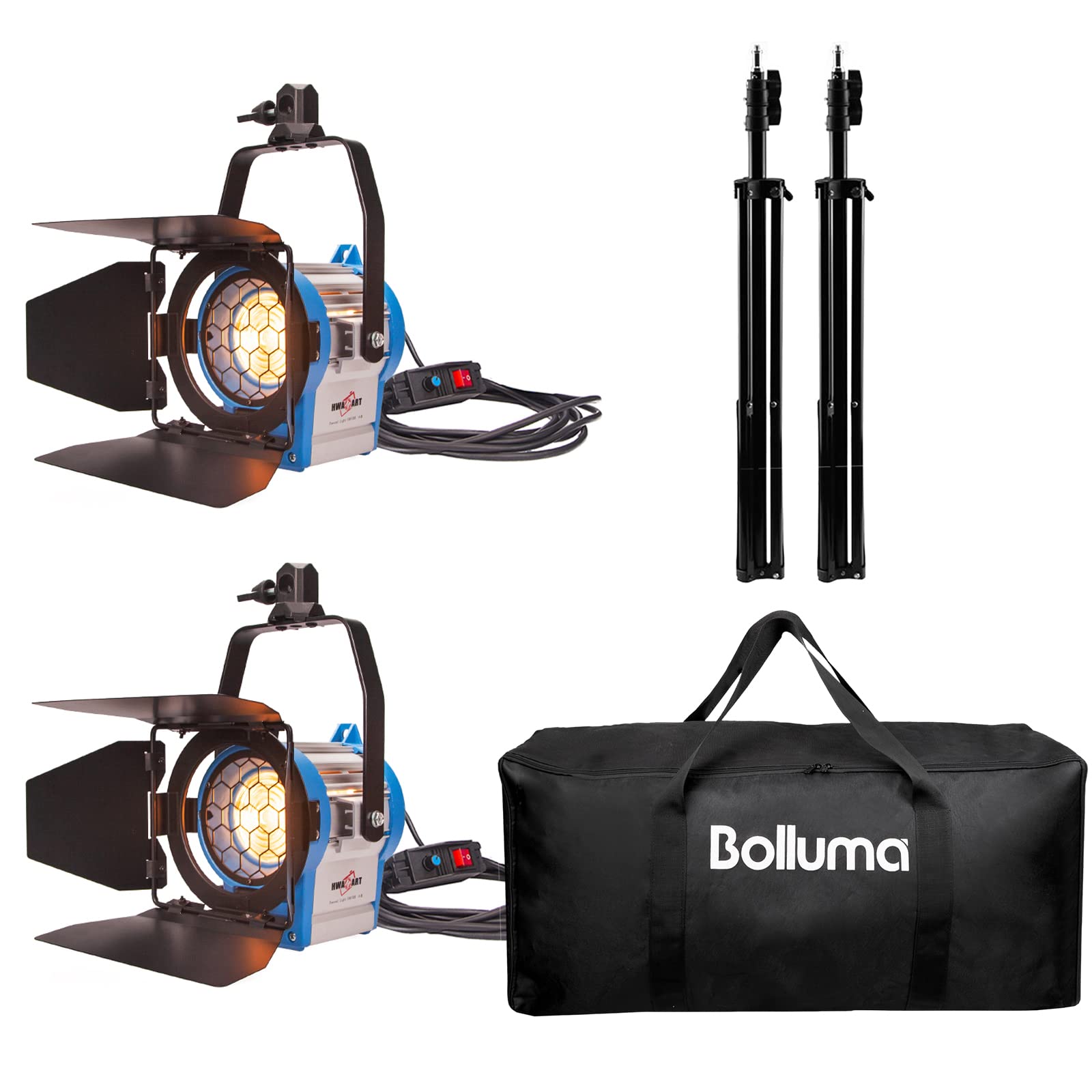 Fresnel Tungsten Spot Lighting 300Wx2 Dimmer For Movie Video Camera Film Studio