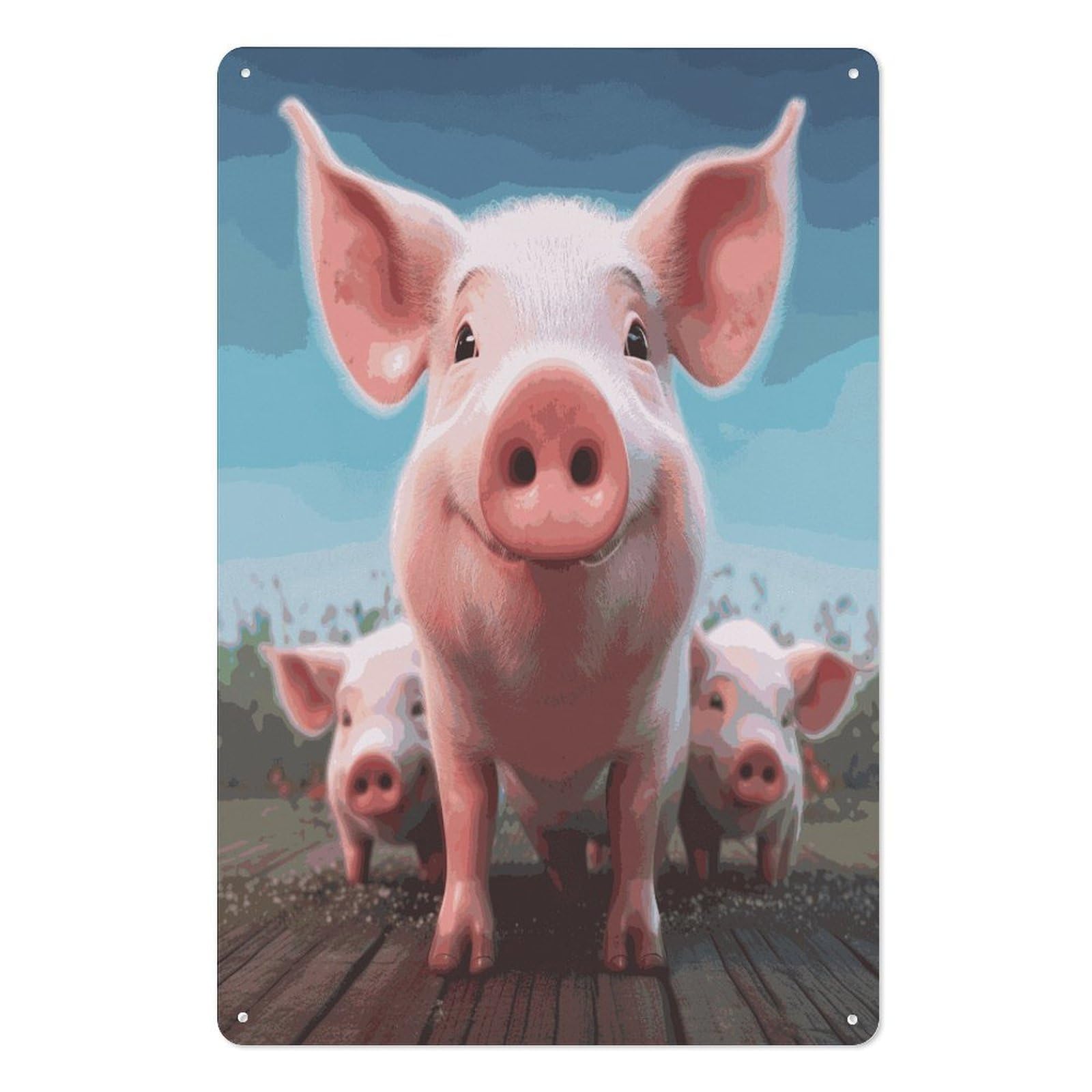 Adfgyerh Style Smiling (4) Tin Sign Hanging Art Prints,Wall Decor For Gifting And Party Decoration 7.9X11.8 Inch,Wall Art For Home Garden Greenhouse Living Room Bedroom Yard