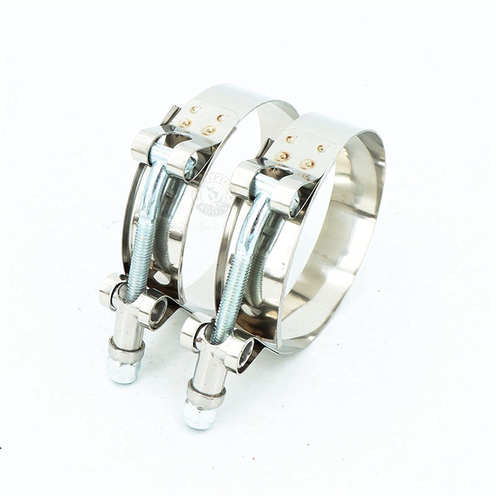 Oqceha 54 62Mm 2Pcs T-Bolt Hose Clamps,Stainless Steel Jubilee Clips, Stainless Steel Turbo Hose Clamp Silcone Bolt Clamp T Hose Pipe Clamp (Color : )