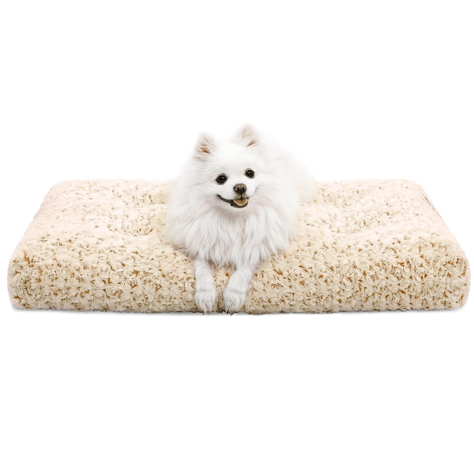 Cature Washable Dog Bed Deluxe Plush Dog Crate Beds Fulffy Comfy Kennel Pad Anti-Slip Pet Sleeping Mat for Small, Medium and Large Dogs Breeds, 35 x 23 (Cream, L) (B0CM3S48TV) Amazon Price History, Amazon Price Tracker