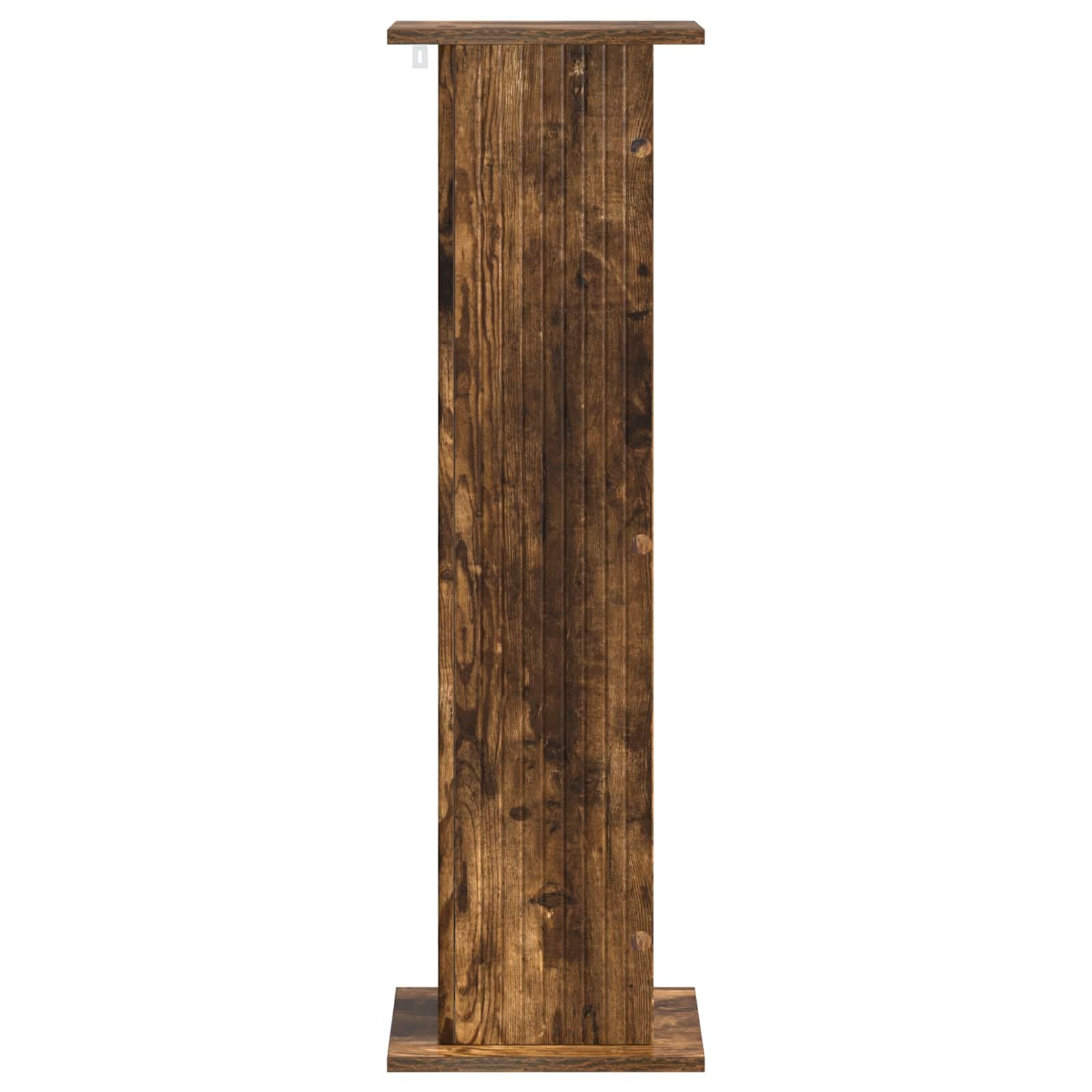 SYDE Stojak na rośliny Drewno Dąb Dym 30,5 x 30 x 100,5 cm