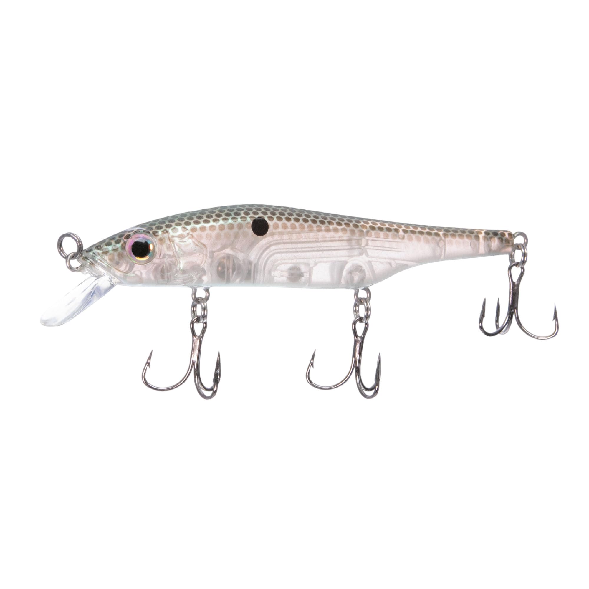 Bill Lewis Scope-Stik 120 Sinking 7ft+ Jerkbait Fishing Lifelike Freshwater & Saltwater Lure with Mustad UltraPoint Triple Grip Hooks, PRO Green Gizzard Clear