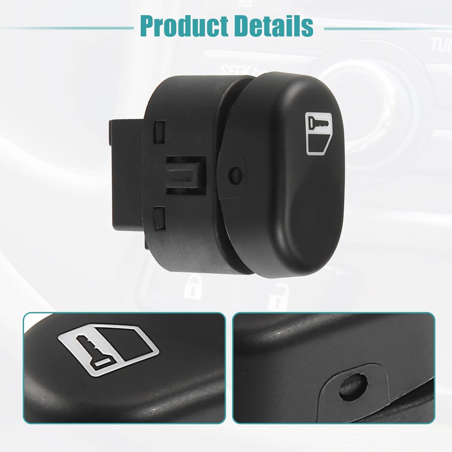 ACROPIX Car Door Lock Switch Fit for Chevrolet Malibu 2004-2008 No.15777133 - Pack of 1 Black