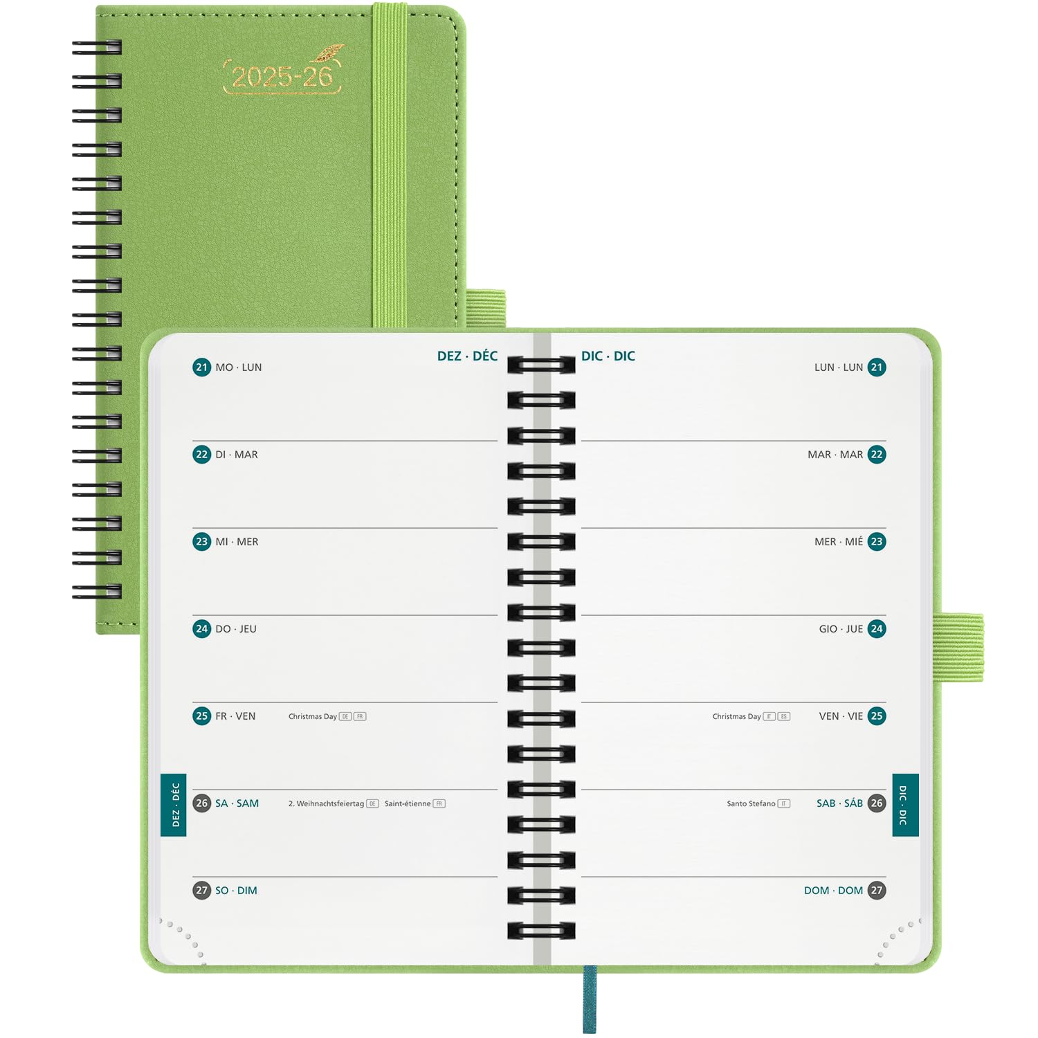 Time & Life Pocket - Agenda Spiralé De Poche à élastique - 1 Semaine