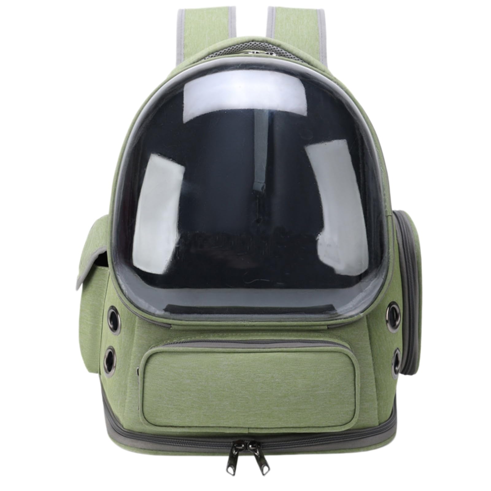 Veslyn Pet Travel Bag Transparent Cat & Dog Carrier Backpack, Breathable Space Capsule For Small Pets Outdoor Adventures-green