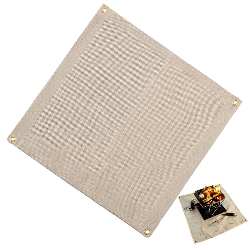 Tappetino per braciere da 30 cm, per campeggio, barbecue, resistente alle temperature, ignifugo, per stufe e grill, coperta per isolamento del ponte in legno, per esterni e interni, protezione del