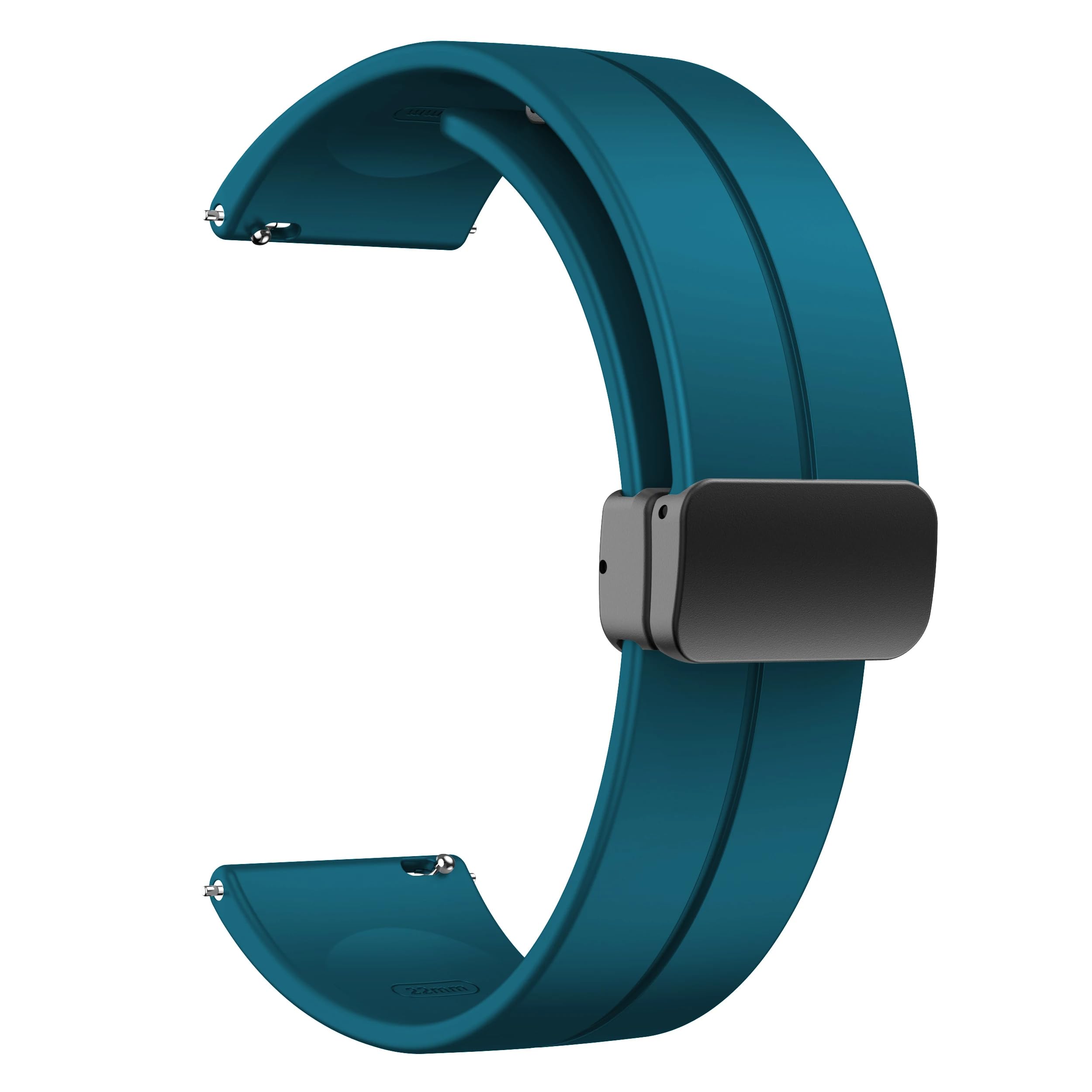 DHIMAHI 22MM Magnetic Buckle Soft Silicone Sport Strap Band For Noise Color Fit Ultra 2 Smart Watch For Men Women (Teal) (B0CTYHVFRJ) Amazon Price History, Amazon Price Tracker