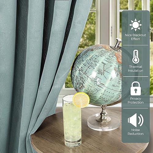 Cortinas opacas de diseño clásico moderno y oscurecimiento térmico premium, pack de 2 4