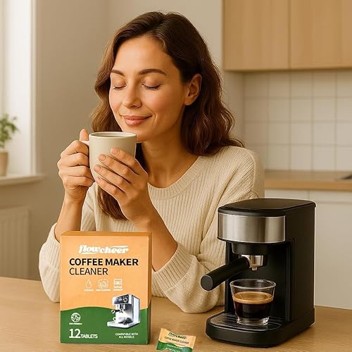 Miniatura 7 de flowcheer Tabletas limpiadoras y descalcificadoras para cafetera, paquete de 12  Tabletas para cafetera Keurig, Nespresso, Jura, Breville, Ninja,