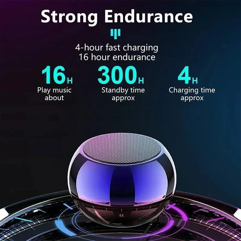 Image of Round Mini Speaker Boost 4 Colourful Wireless Bluetooth Speaker, Mini Electroplating Round Steel, Random Colour (Pack of 1)