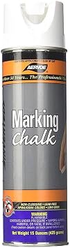 Aervoe 215 15 oz White Non-Clogging Temporary Upside-Down Marking Spray Chalk