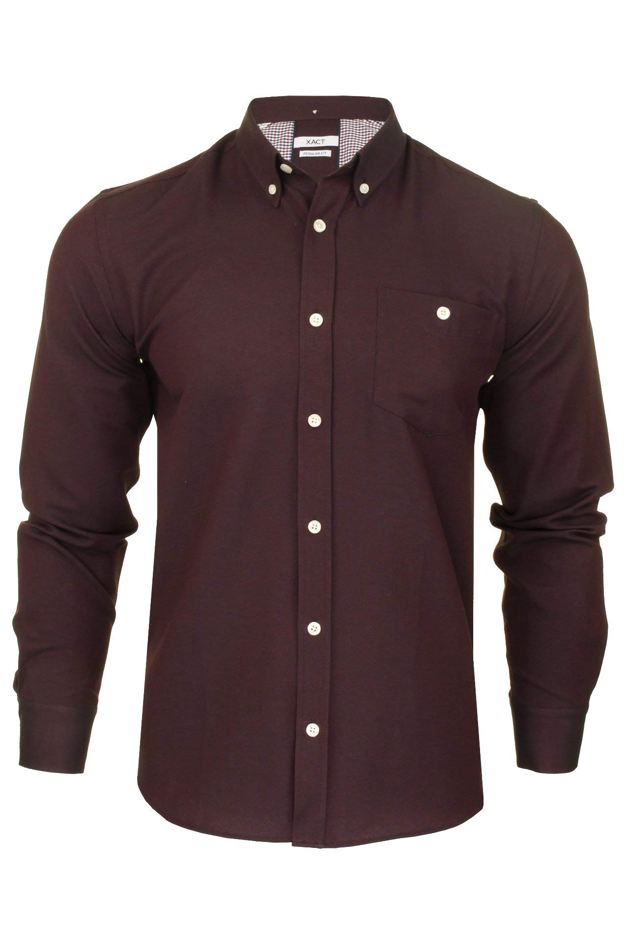 Xact Chemise Oxford à Manches Longues avec col boutonné pour Homme