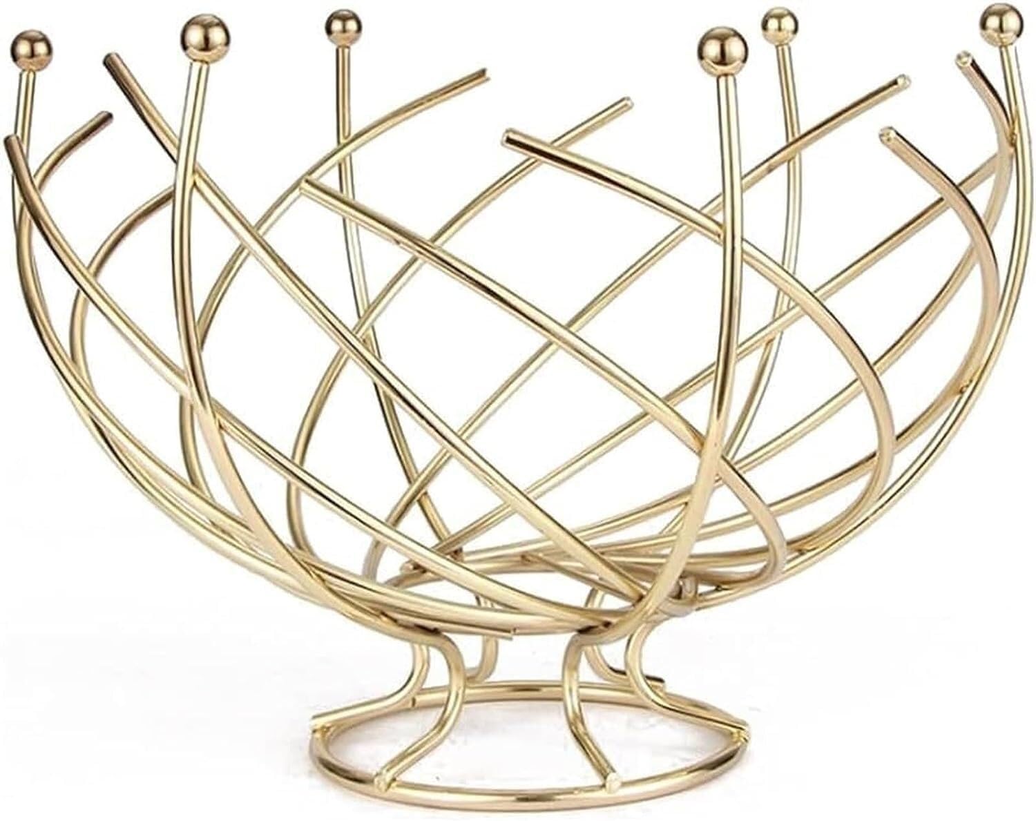 Mnuvxzaewf Onecolor Kitchen Countertop Fruit Rack-Countertop Metal Basket Rack