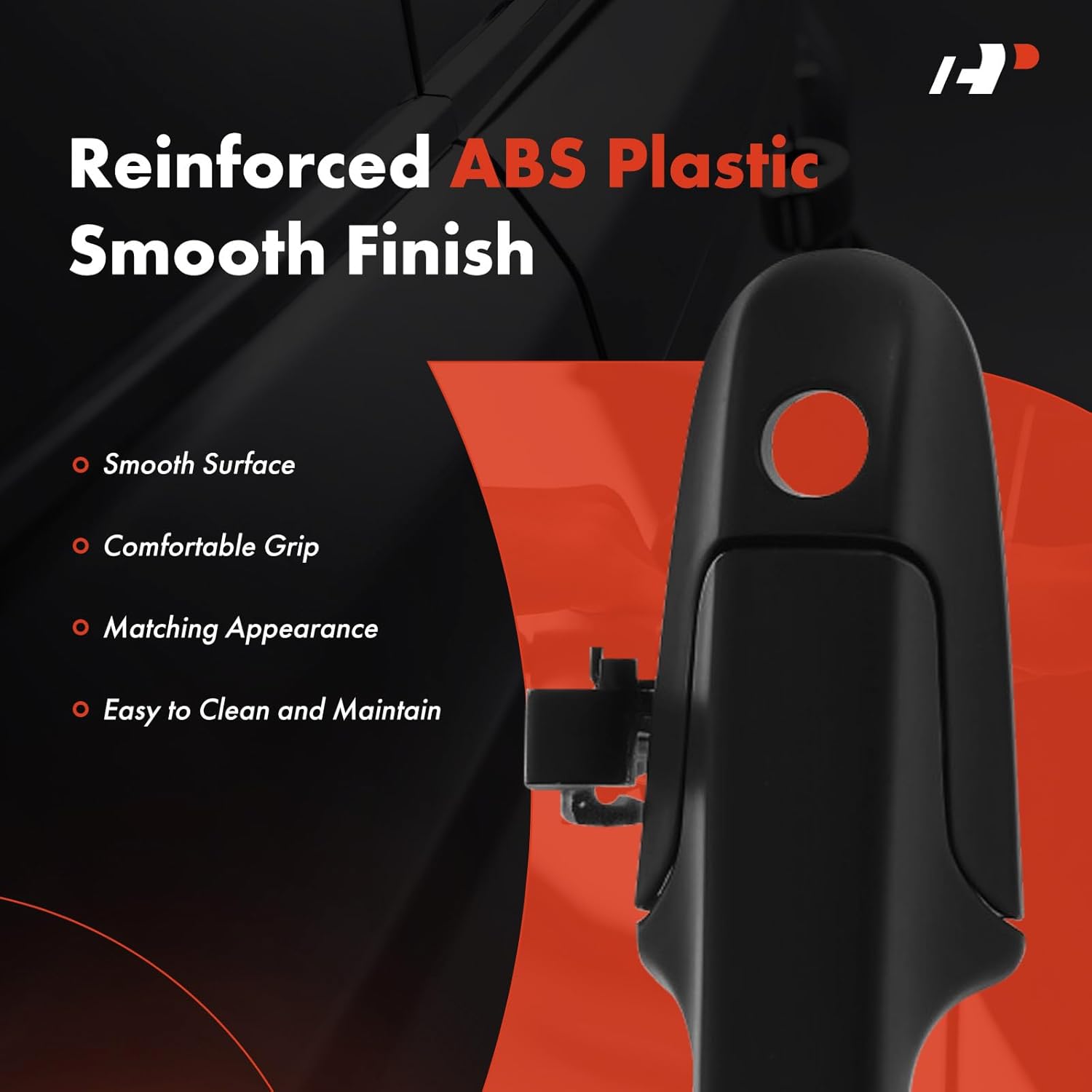 A-Premium Front Left Driver Side Exterior Door Handle Compatible with Honda Accord 2003 2004 2005 2006 2007 Sedan, Smooth Black, Replace# 72180-SDA-A01, 72180-SDA-A51