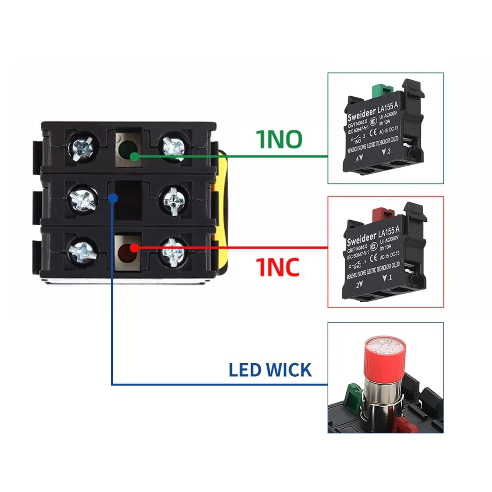 22 mm grzyb wyłącznik awaryjny przełącznik przyciskowy ze światłem, wyłącznik zasilania, elektryczny rozrusznik, 220 V, 10A NC (stop with light, 1NO_6V)